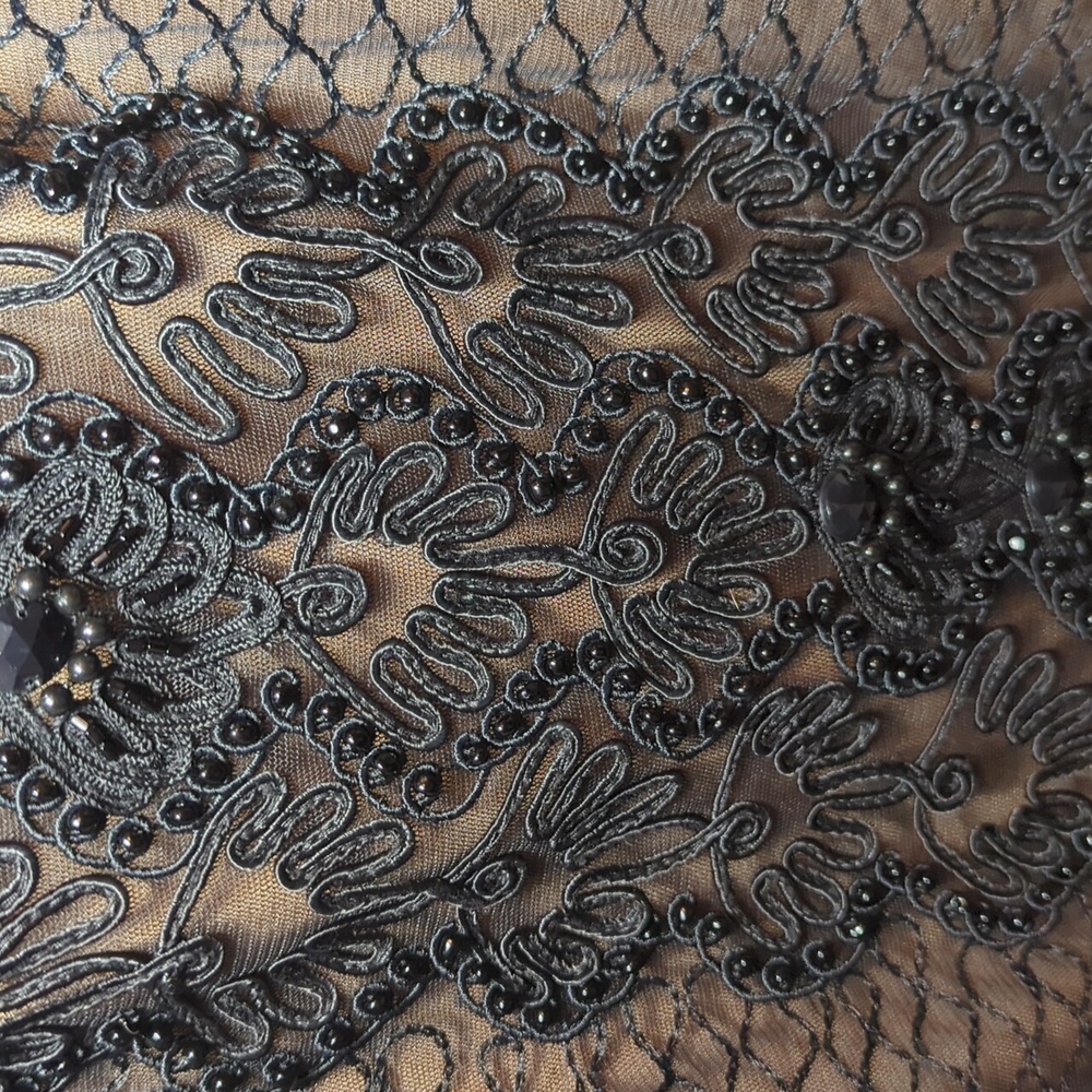 Sue Wong Nocturne Black Beaded Cocktail Dress Size 6 - Picture 8 of 13